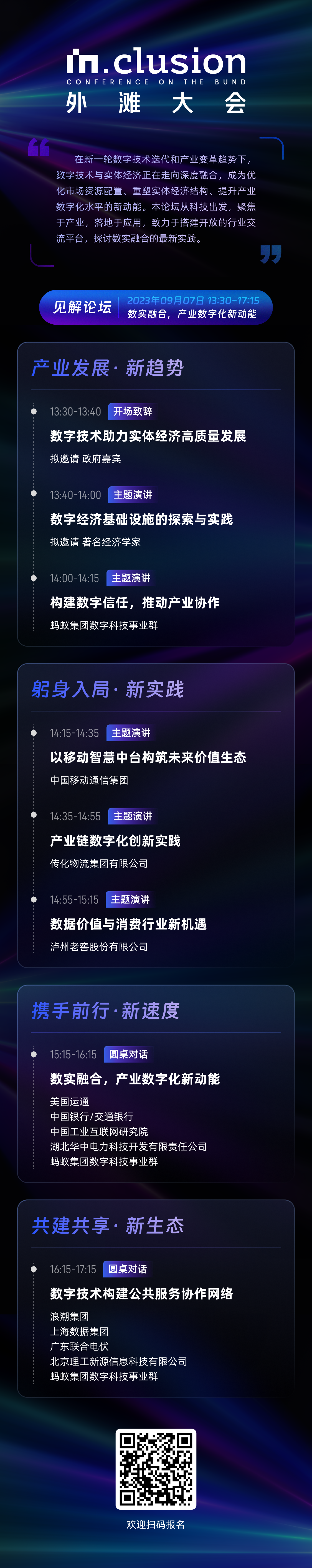 报名开启｜2023外滩大会·数实融合，产业数字化新动能论坛将于9月7日开幕